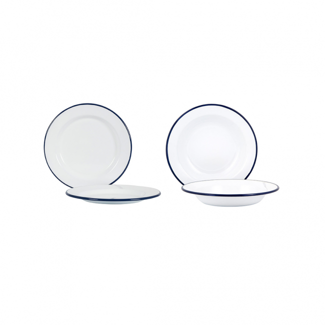 Plate set - 8 pieces - Kockums White