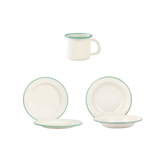 Dinnerware set - 12 pieces - Cream Lux