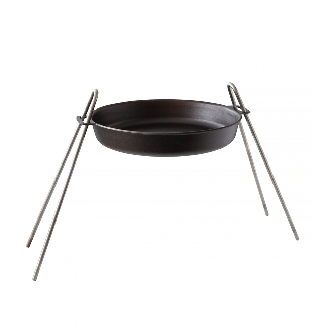 Set with dual handle pan 30 cm and fire stand