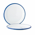 Plate 25 cm, White-Blue
