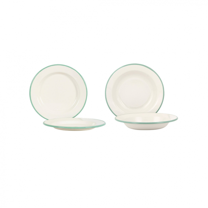 Plate set - 8 pieces - Cream Lux in the group at Kockums Jernverk AB (SET0004)