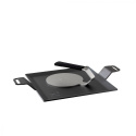 Set with griddle 40x27 and burger iron with neoprene