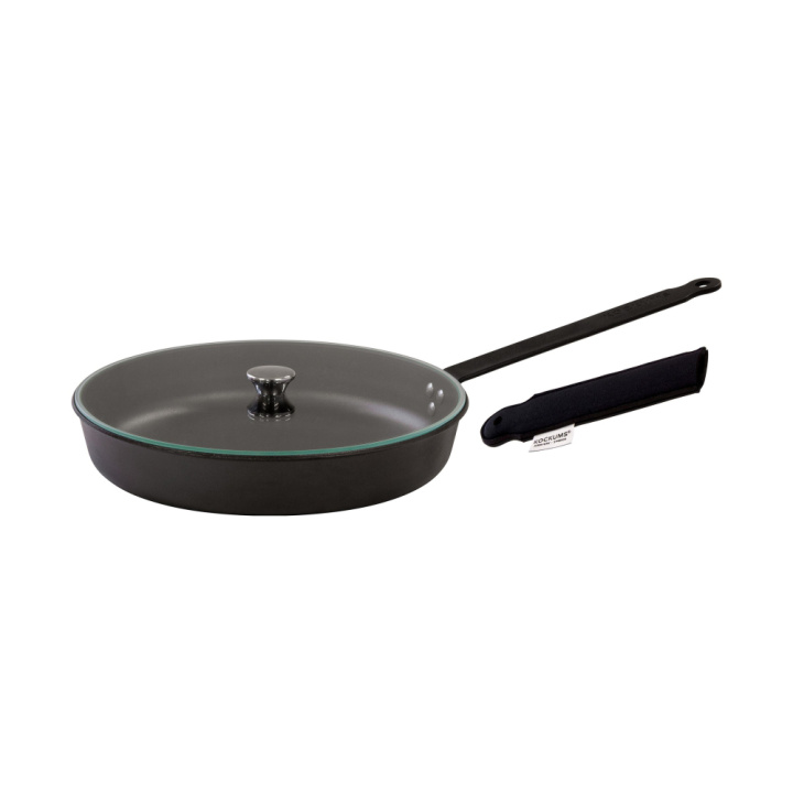 Frying pan 28 cm with glass lid and handle cover in the group at Kockums Jernverk AB (SET0043)